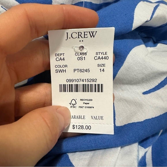 J crew One-shoulder midi dress Santorini White - Picture 4 of 4